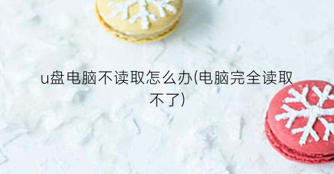 “u盘电脑不读取怎么办(电脑完全读取不了)