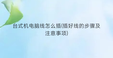 台式机电脑线怎么插(插好线的步骤及注意事项)