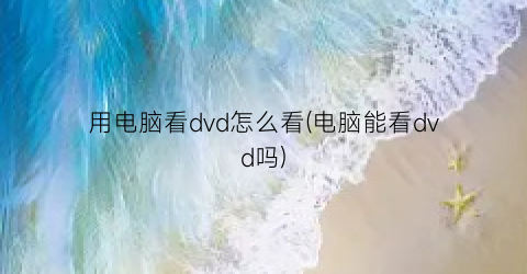用电脑看dvd怎么看(电脑能看dvd吗)