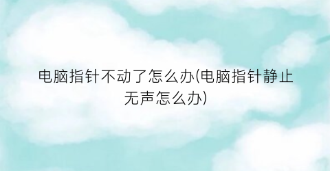 电脑指针不动了怎么办(电脑指针静止无声怎么办)