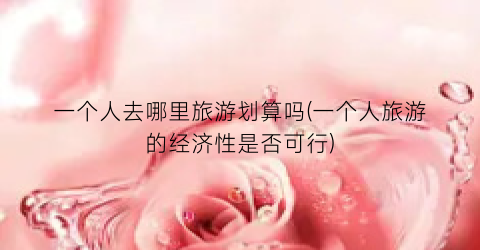 一个人去哪里旅游划算吗(一个人旅游的经济性是否可行)
