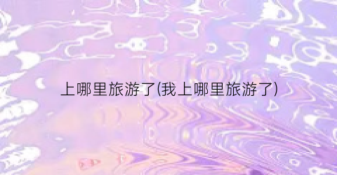 上哪里旅游了(我上哪里旅游了)
