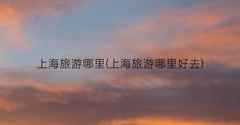 上海旅游哪里(上海旅游哪里好去)