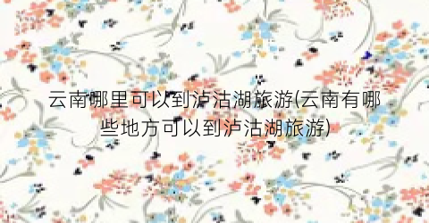 云南哪里可以到泸沽湖旅游(云南有哪些地方可以到泸沽湖旅游)