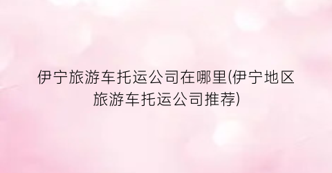 伊宁旅游车托运公司在哪里(伊宁地区旅游车托运公司推荐)