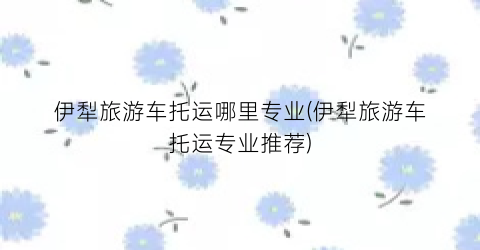 伊犁旅游车托运哪里专业(伊犁旅游车托运专业推荐)