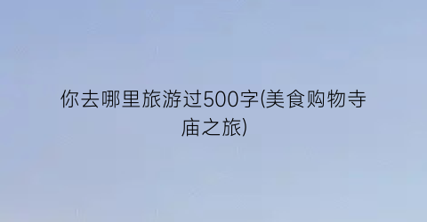 你去哪里旅游过500字(美食购物寺庙之旅)