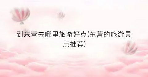 到东营去哪里旅游好点(东营的旅游景点推荐)