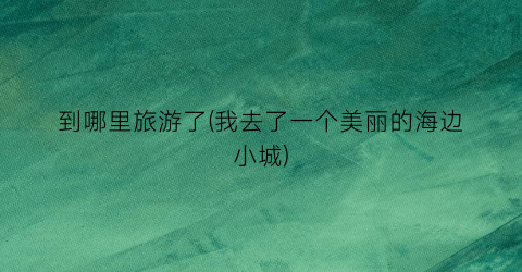 到哪里旅游了(我去了一个美丽的海边小城)