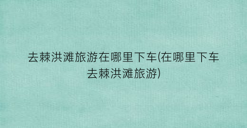 去棘洪滩旅游在哪里下车(在哪里下车去棘洪滩旅游)