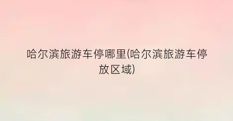 哈尔滨旅游车停哪里(哈尔滨旅游车停放区域)