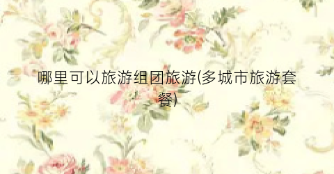 哪里可以旅游组团旅游(多城市旅游套餐)