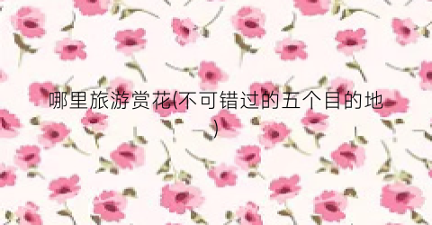 哪里旅游赏花(不可错过的五个目的地)