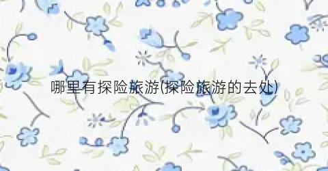 哪里有探险旅游(探险旅游的去处)