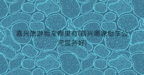 嘉兴旅游租车哪里有(嘉兴哪家租车公司服务好)
