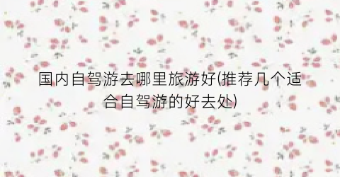 国内自驾游去哪里旅游好(推荐几个适合自驾游的好去处)