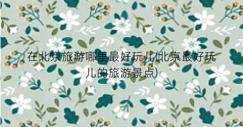 在北京旅游哪里最好玩儿(北京最好玩儿的旅游景点)