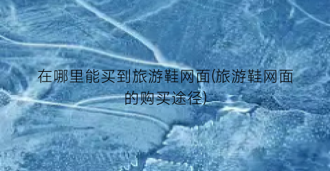 在哪里能买到旅游鞋网面(旅游鞋网面的购买途径)