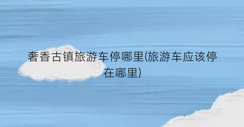 奢香古镇旅游车停哪里(旅游车应该停在哪里)