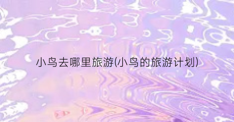 小鸟去哪里旅游(小鸟的旅游计划)