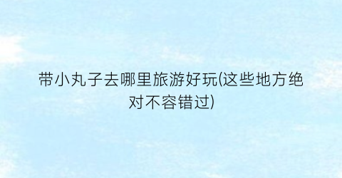 带小丸子去哪里旅游好玩(这些地方绝对不容错过)