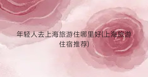 年轻人去上海旅游住哪里好(上海旅游住宿推荐)