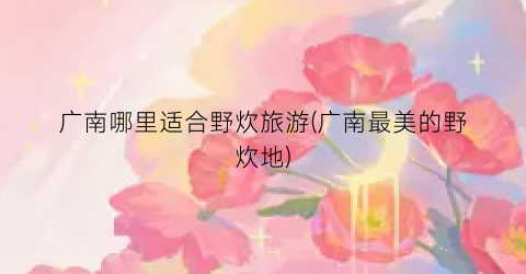 广南哪里适合野炊旅游(广南最美的野炊地)