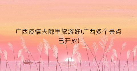 广西疫情去哪里旅游好(广西多个景点已开放)