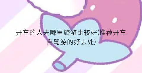 开车的人去哪里旅游比较好(推荐开车自驾游的好去处)
