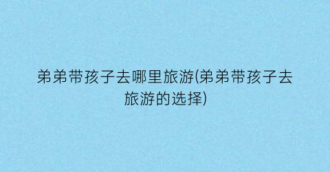 弟弟带孩子去哪里旅游(弟弟带孩子去旅游的选择)