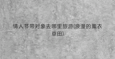 情人节带对象去哪里旅游(浪漫的薰衣草田)