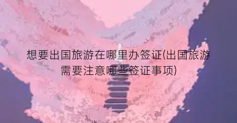 想要出国旅游在哪里办签证(出国旅游需要注意哪些签证事项)