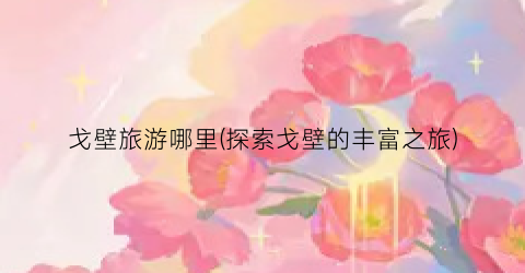 戈壁旅游哪里(探索戈壁的丰富之旅)