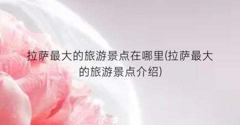 拉萨最大的旅游景点在哪里(拉萨最大的旅游景点介绍)