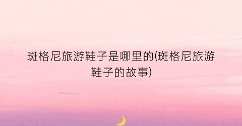 斑格尼旅游鞋子是哪里的(斑格尼旅游鞋子的故事)
