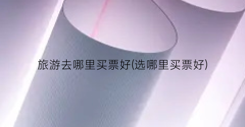 旅游去哪里买票好(选哪里买票好)