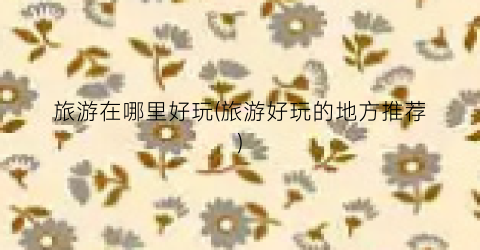 旅游在哪里好玩(旅游好玩的地方推荐)