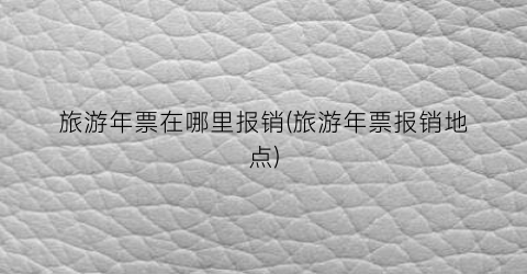 旅游年票在哪里报销(旅游年票报销地点)