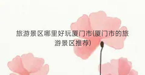 旅游景区哪里好玩厦门市(厦门市的旅游景区推荐)