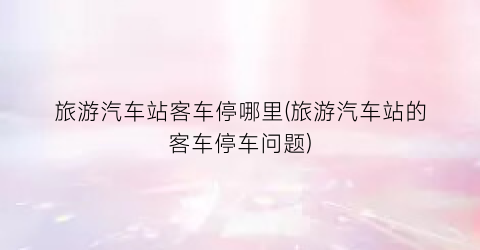 旅游汽车站客车停哪里(旅游汽车站的客车停车问题)