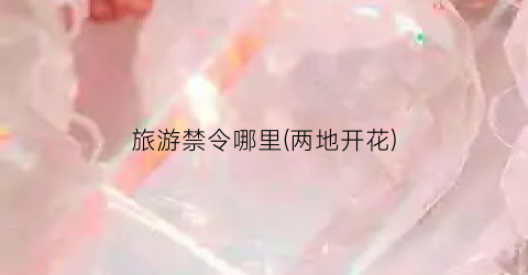 旅游禁令哪里(两地开花)