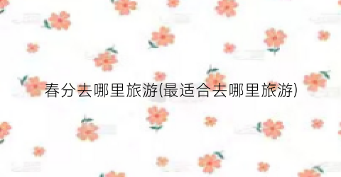 春分去哪里旅游(最适合去哪里旅游)