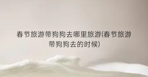 春节旅游带狗狗去哪里旅游(春节旅游带狗狗去的时候)