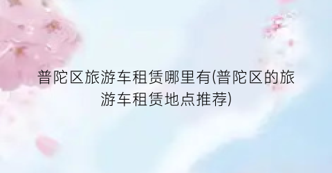 普陀区旅游车租赁哪里有(普陀区的旅游车租赁地点推荐)
