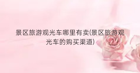 景区旅游观光车哪里有卖(景区旅游观光车的购买渠道)