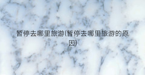 暂停去哪里旅游(暂停去哪里旅游的原因)