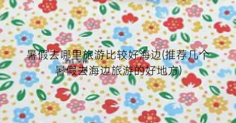 暑假去哪里旅游比较好海边(推荐几个暑假去海边旅游的好地方)