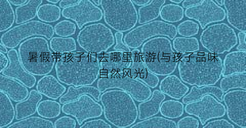 暑假带孩子们去哪里旅游(与孩子品味自然风光)