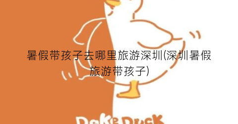 暑假带孩子去哪里旅游深圳(深圳暑假旅游带孩子)