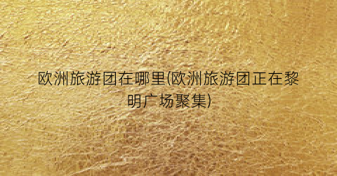 欧洲旅游团在哪里(欧洲旅游团正在黎明广场聚集)